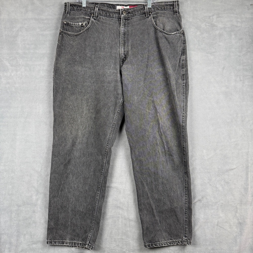 Levi Strauss Signature 545 Loose Fit Jeans Mens 40x28 Black Straight Orange Tab‎